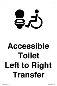 Accessible Toilet with Left to Right Transfer